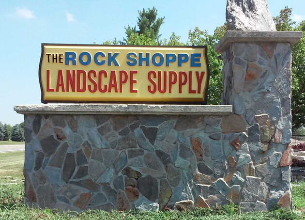 road side sign of Rock Shoppe in Plymouth, MI